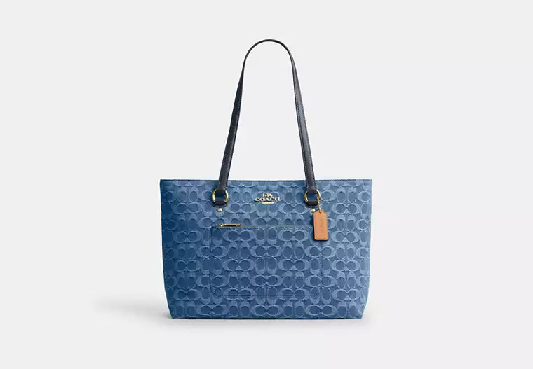 Station Tote Bag In Signature Denim | Coach Outlet US