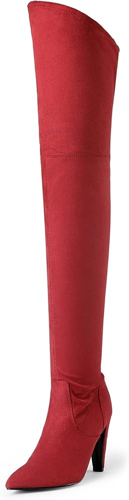 DREAM PAIRS Women's Thigh High Boots Over The Knee Heels Long Sexy Pointed Toe Boots | Amazon (US)