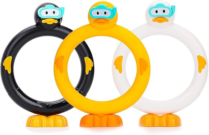 haomsj 3PCS Duck Diving Sticks Pool Toys for Kids 3pcs Dive Duck Rings Toys,Summer Underwater Sin... | Amazon (US)