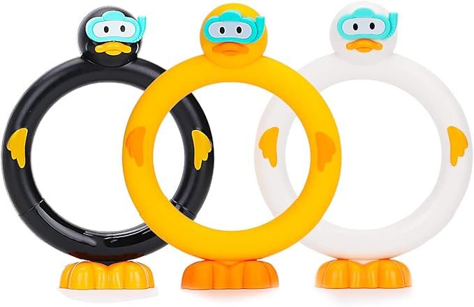 haomsj Swimming Diving Pool Ring Toys for Kids 3pcs Dive Duck Rings Toys,Summer Underwater Sinkin... | Amazon (US)
