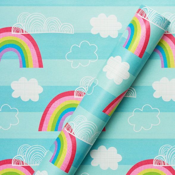 Rainbow Clouds Kids' Birthday Wrapping Paper - Spritz™ | Target