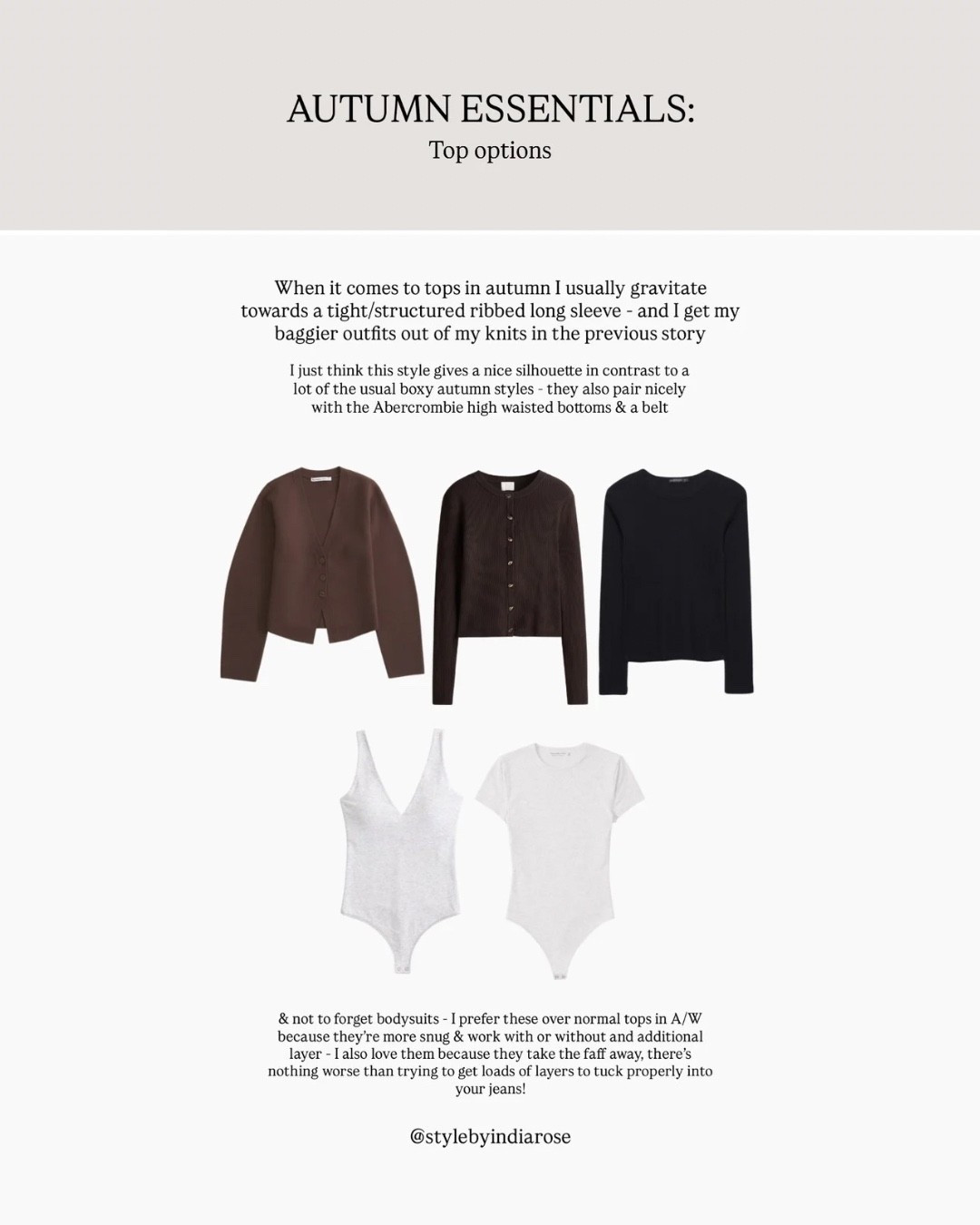 AUTUMN ESSENTIALS: A capsule wardrobe guide - Tops 🍂

#LTKeurope #LTKautumn #LTKstyletip