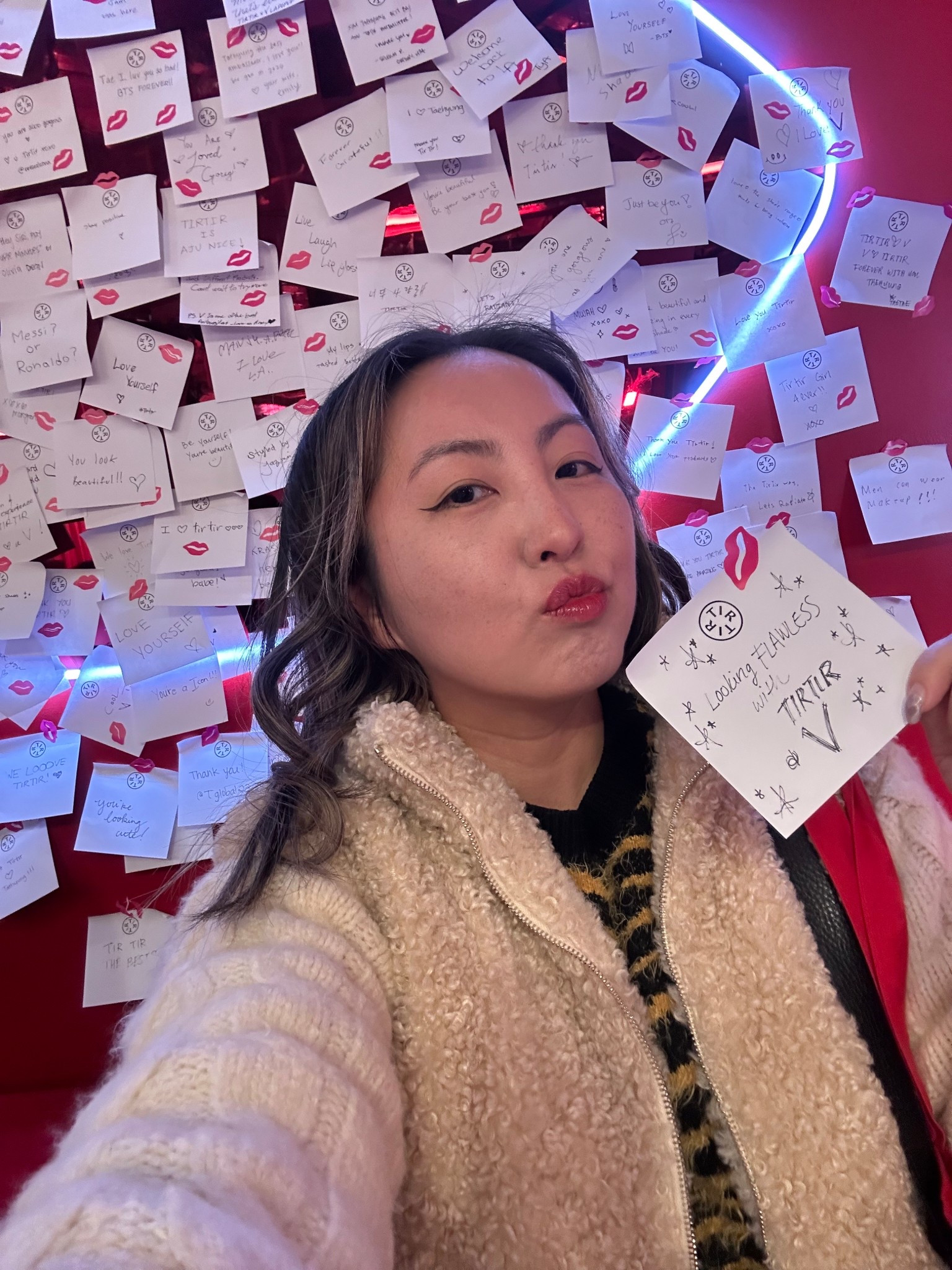 Just me with a full face of TirTir products I tried at the pop-up they had in November. I already have their red cushion, but here I tried the new AI cushion (less full coverage but buildable & blurring) in 22N. I’m also wearing their Waterism Tinted Lip Gloss in 18.

#LTKGiftGuide #LTKHoliday #LTKBeauty