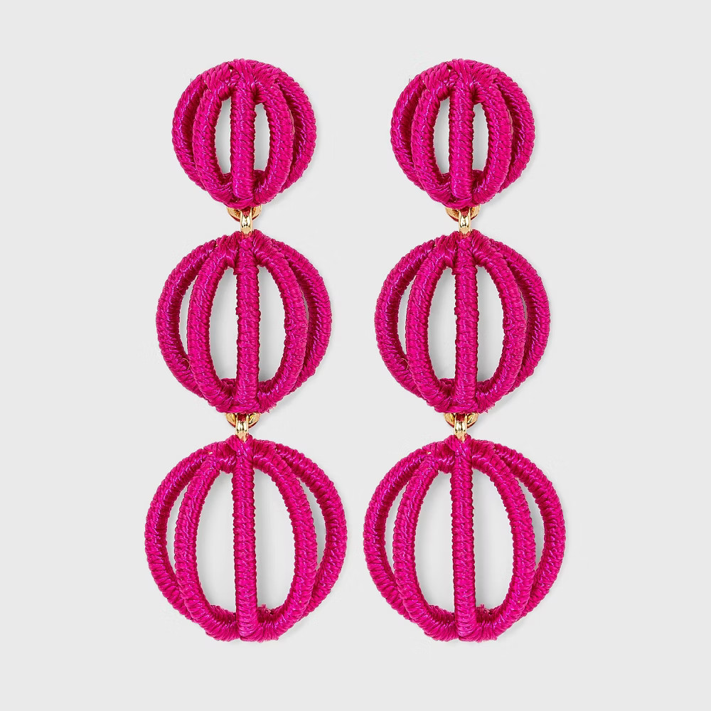 SUGARFIX by BaubleBar Cut-Out Ball Drop Earrings - Neon Pink | Target