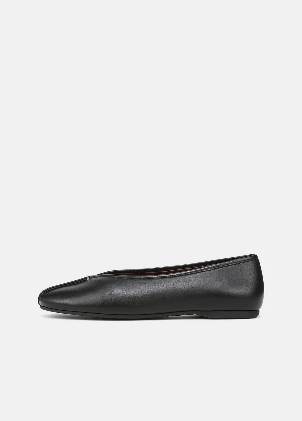 Women's Ori Leather Flat, Black, Size 7.5 Vince | Vince LLC