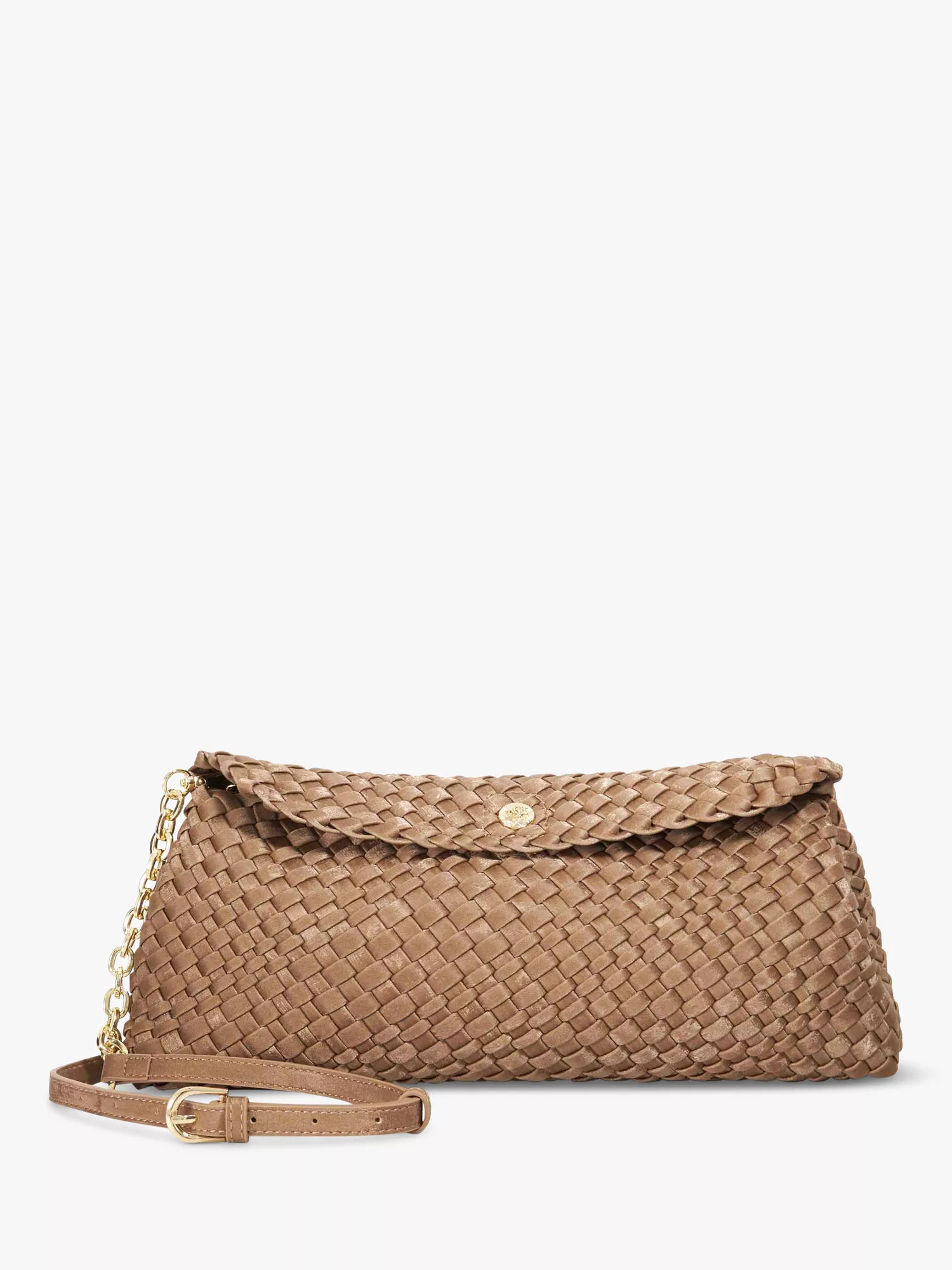 Dune Encourage Woven Clutch Bag, Bronze | John Lewis (UK)