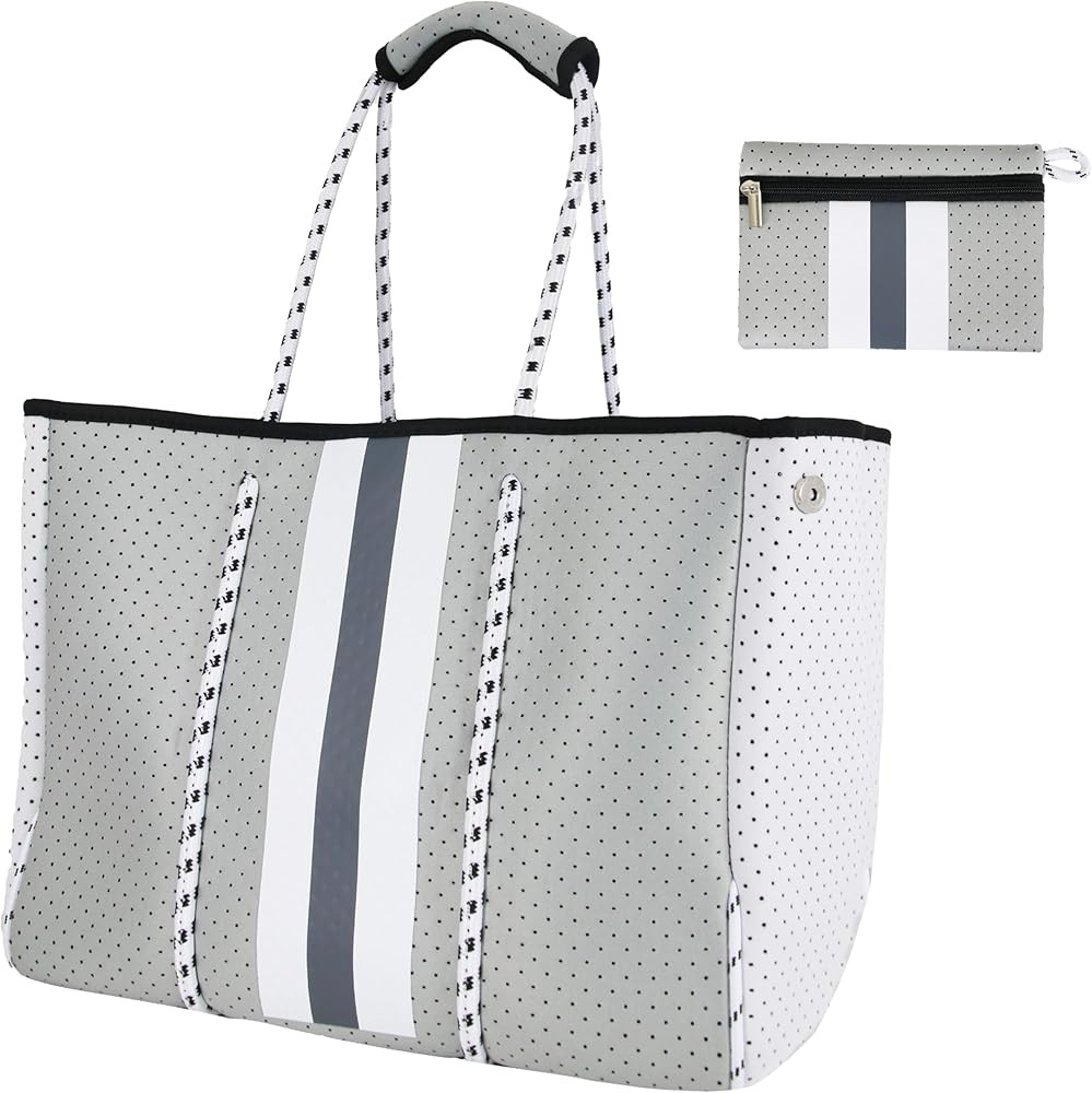 QOGiR Neoprene Multipurpose Beach Bag Tote with Inner Zipper Pocket … … … … | Amazon (US)