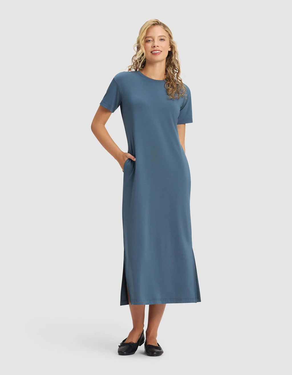 Women's Brushed Bamboo Midi Dress | Cozy Earth