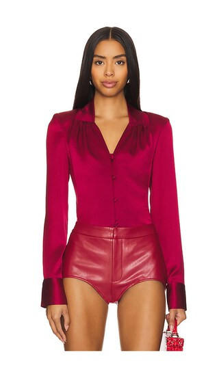 Kim Shui Silk Blouse in Red - Red. Size S | Revolve Clothing (Global)
