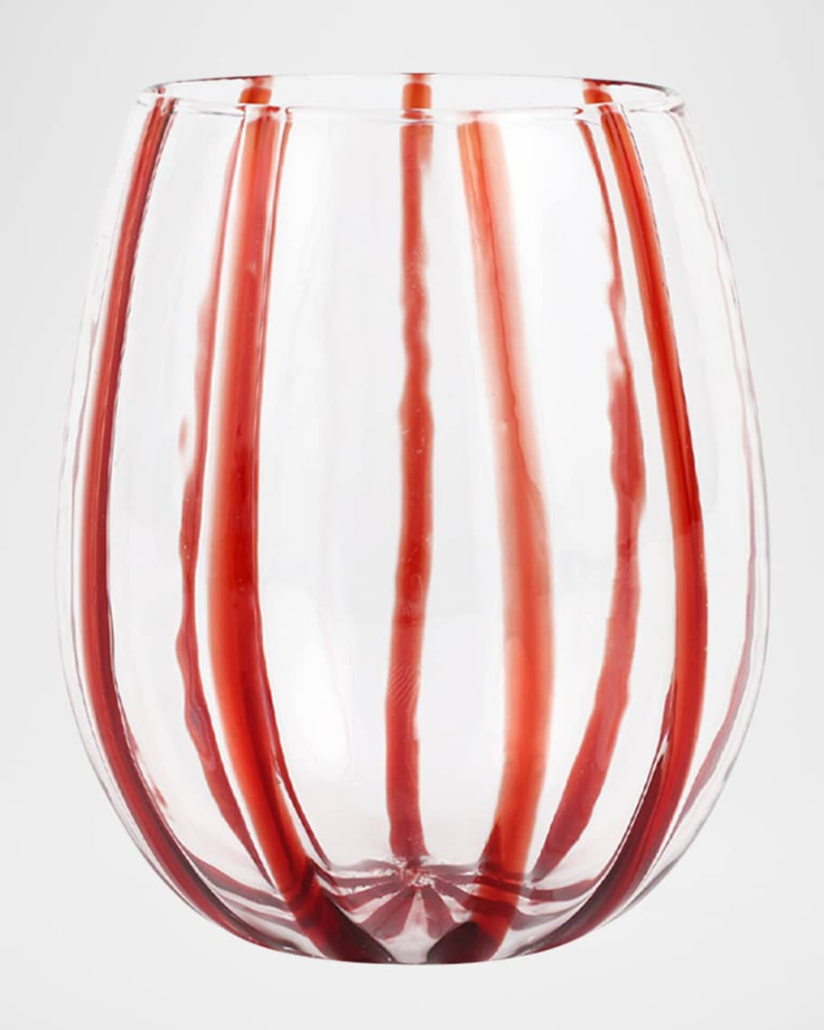 Nuovo Stripe Stemless Wine Glass | Neiman Marcus