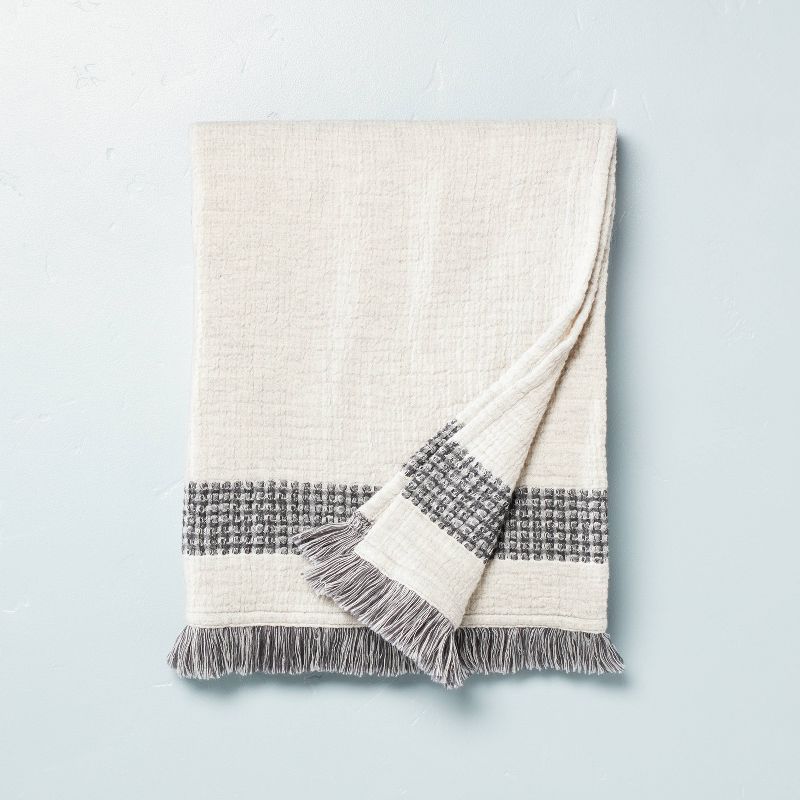 Lightweight Bold Stripes Fringe Throw Blanket - Hearth & Hand™ with Magnolia | Target