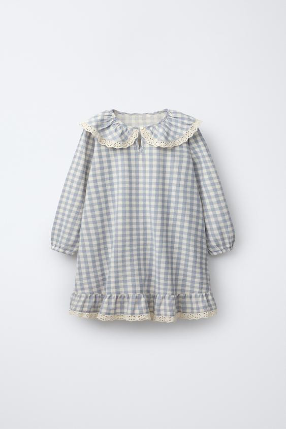3-6 YEARS/ GINGHAM NIGHTDRESS | Zara UK