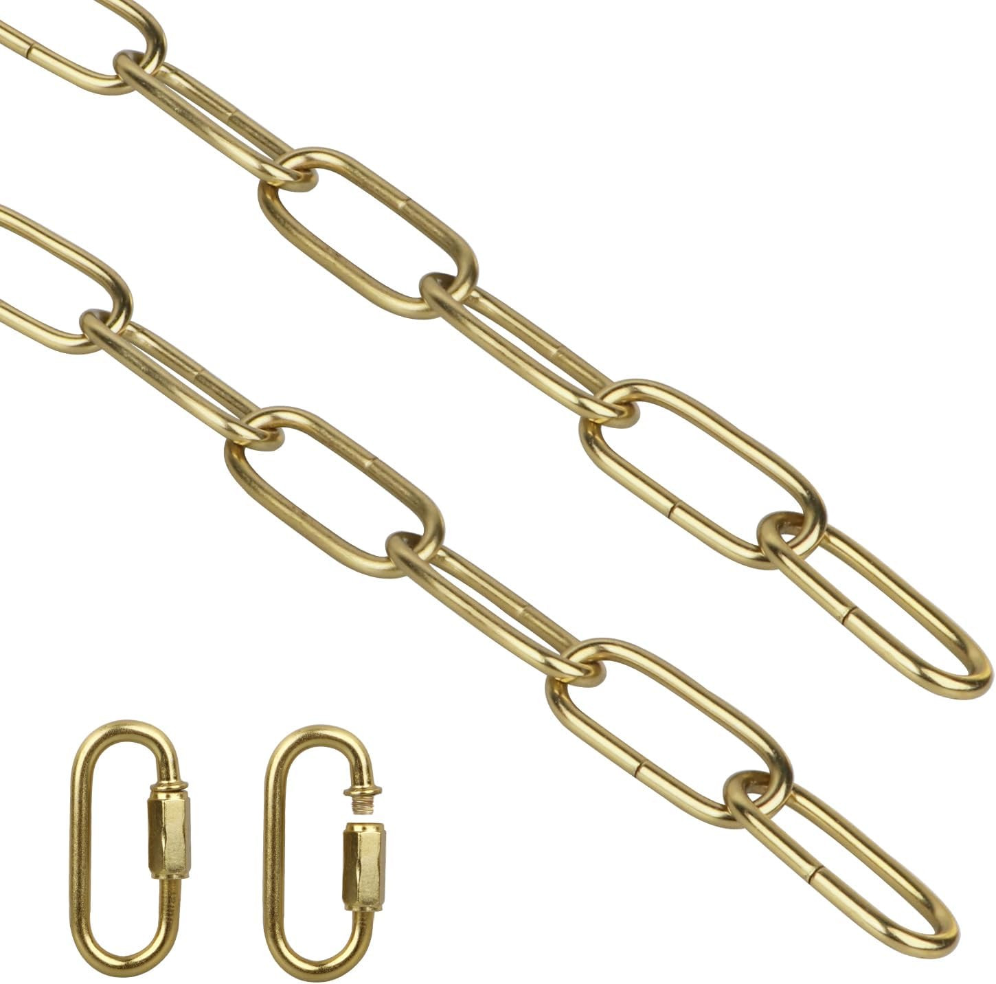Helunsi Industrial Lighting Chain, 6 Feet Antique Brass Light Fixture Chain | Amazon (US)