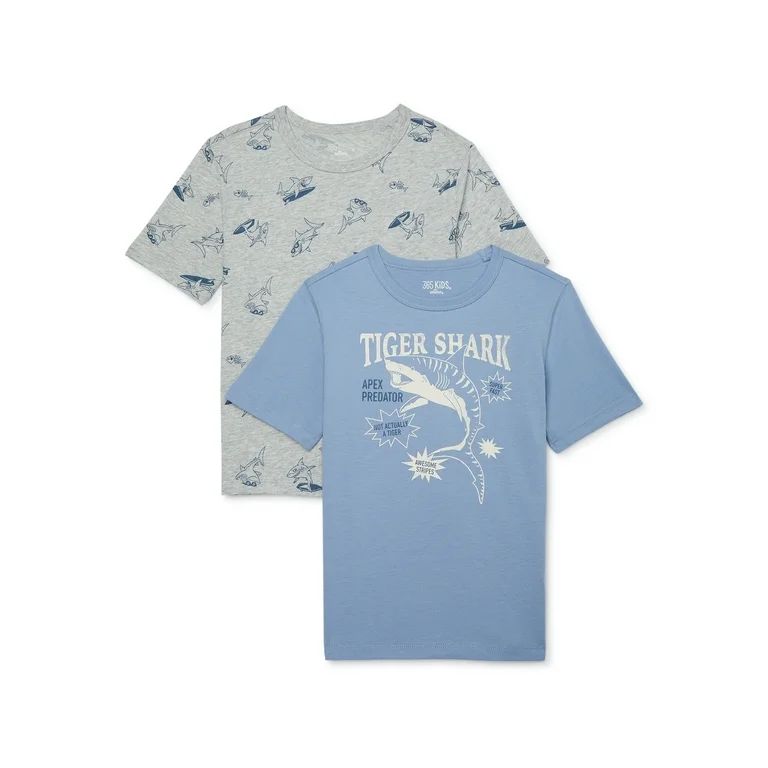 365 Kids from Garanimals Boys Mix and Match Tees with Short Sleeves, 2-Pack, Sizes 4-10 | Walmart (US)