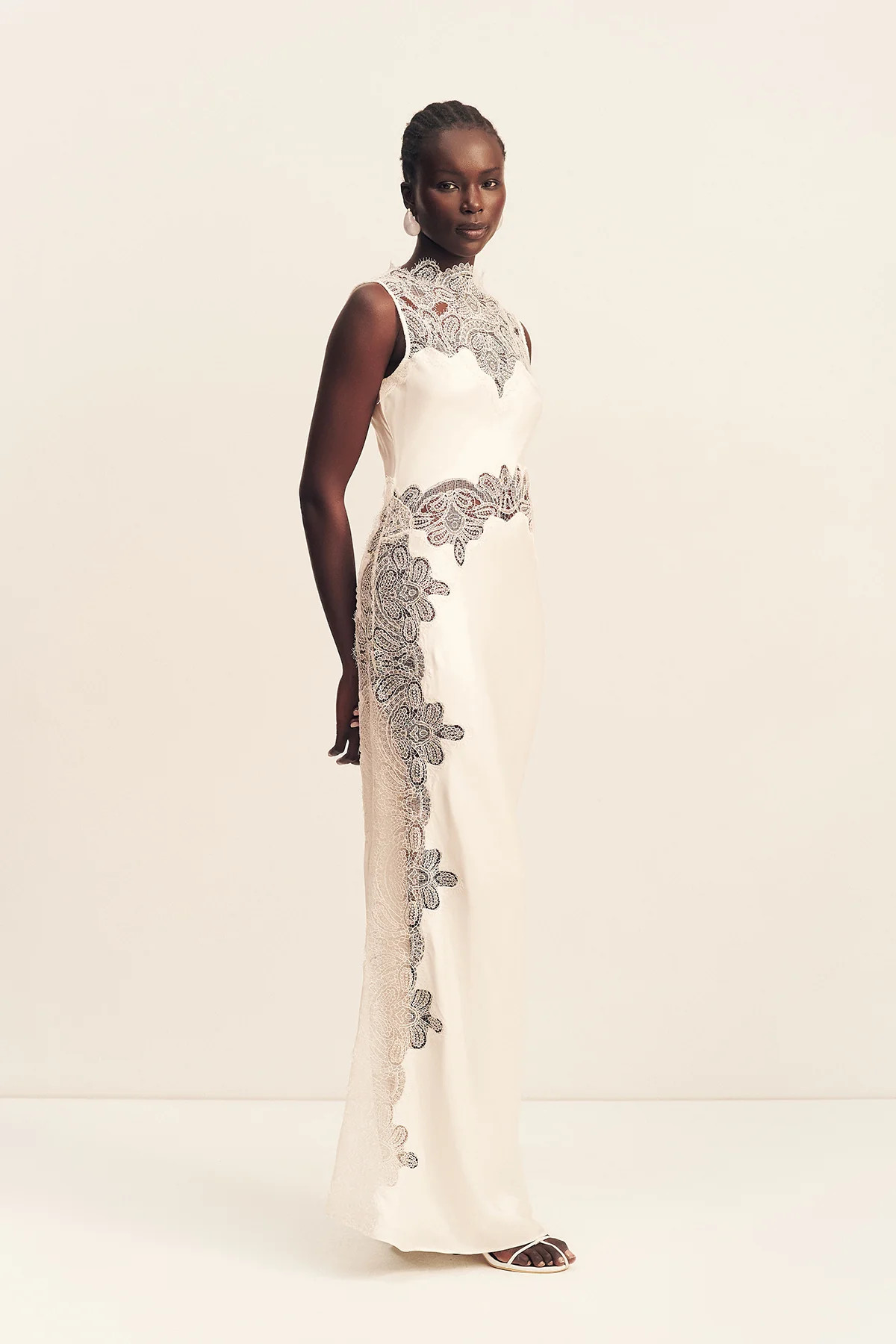 Stratus Lace High Neck Maxi Dress | Ivory | Dresses | Shona Joy | Shona Joy