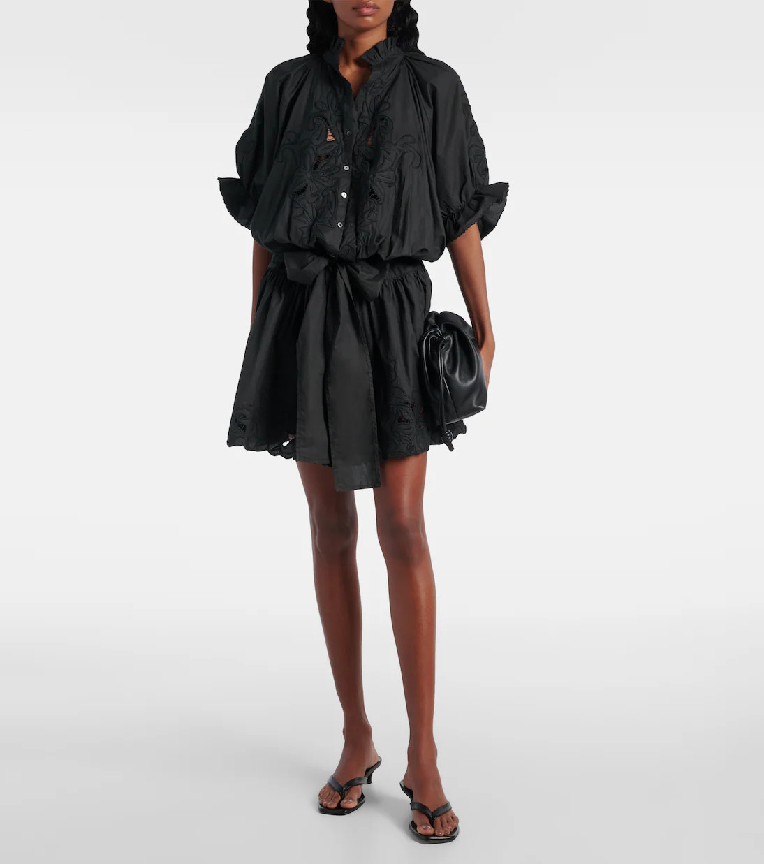 Embroidered cotton poplin minidress | Mytheresa (US/CA)