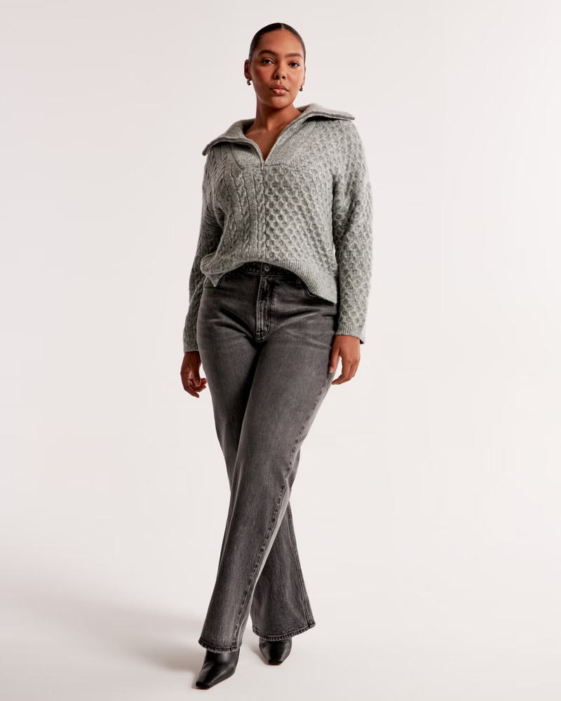 Cable Half-Zip Sweater | Abercrombie & Fitch (US)