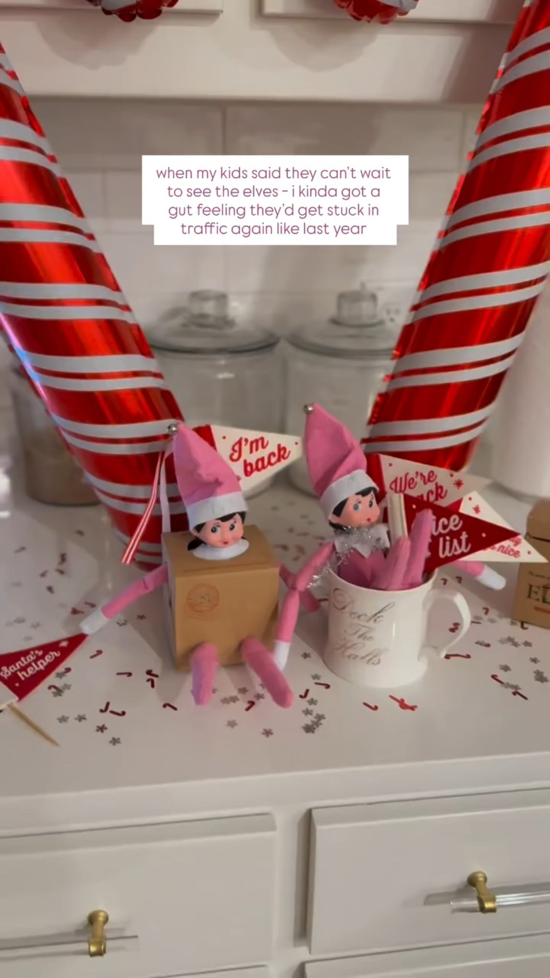 sometimes i don’t know how they do it. traffic round here these days is terrible 🫠🤪💤 #elfshenanigans #elfonthrshelf #merrychristmas elf on the shelf shenanigans 

#LTKmomlife #LTKKids #LTKHoliday