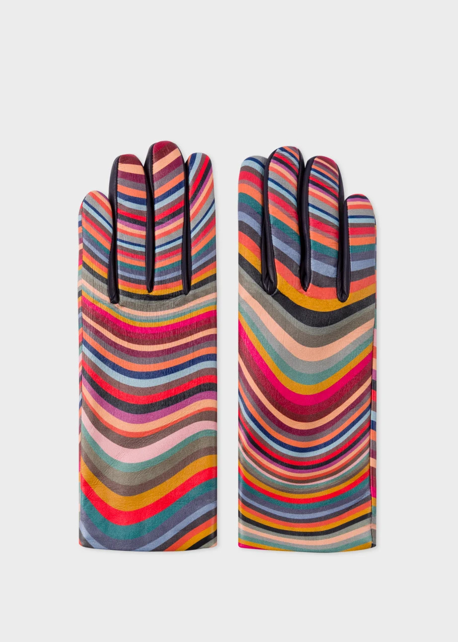 Women's Swirl Print Leather Gloves | Paul Smith (Global)