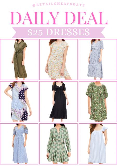 $25 dresses - today only!

#LTKStyleTip #LTKSaleAlert #LTKFindsUnder50