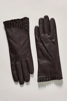 By Anthropologie Ruffle Leather Gloves | Anthropologie (US)