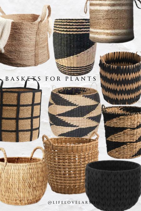 Baskets to hold plants, large woven baskets, natural baskets, rattan baskets 

#LTKfindsunder50 #LTKhome