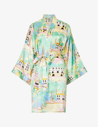 Womens Pampelonne Mimi Relaxed-fit Silk Kimono S | Selfridges