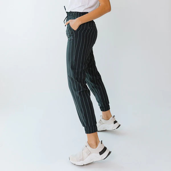 Destination Joggers, Navy Pinstripe | Albion Fit