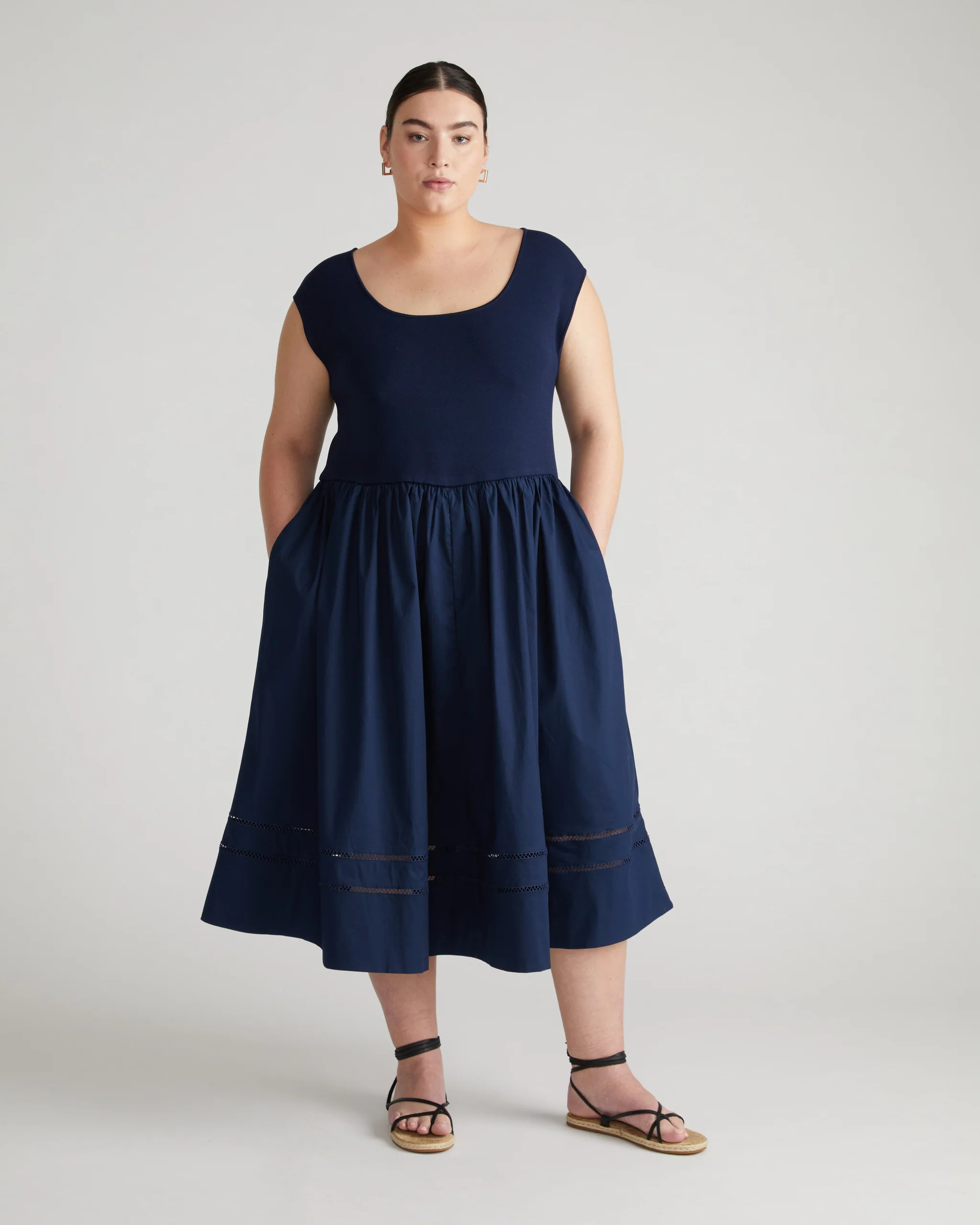 Chloe Combo DressClassic Navy | Universal Standard