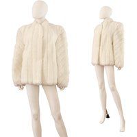 1970S Disco Doll White Faux Fur Coat - Jacket Vintage | Size Small | Etsy (US)