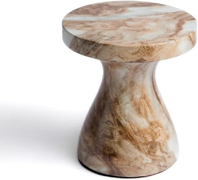 Monia Marbles Stool – Brockway Concrete End Table and Marble Effect Seat – Modern Furniture w... | Amazon (US)