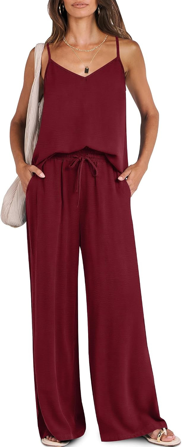 Caracilia 2 Piece Lounge Sets for Women Summer Casual Outfits | Amazon (US)