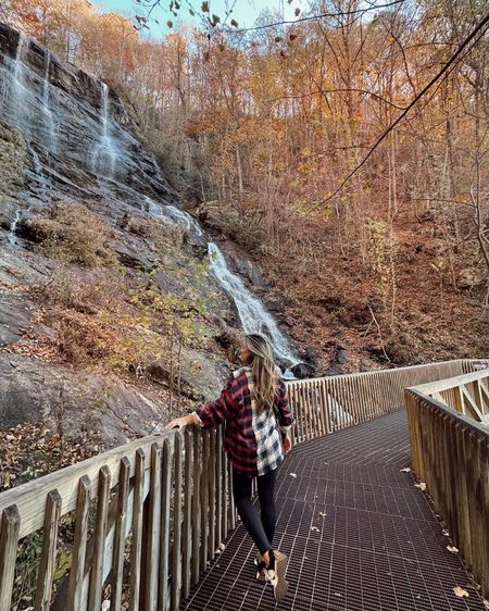 Fall hike plaid flannel #ootd. Use code ASHLEYBEARY for a discount off my flannel 

#LTKSeasonal #LTKstyletip #LTKfindsunder50