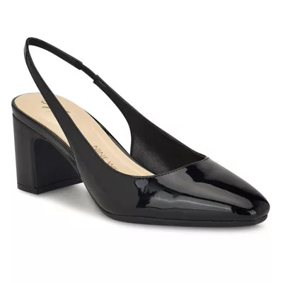 Nine West Women's Sinead 9X9 Block Heel Slingback Dress Pumps | Belk