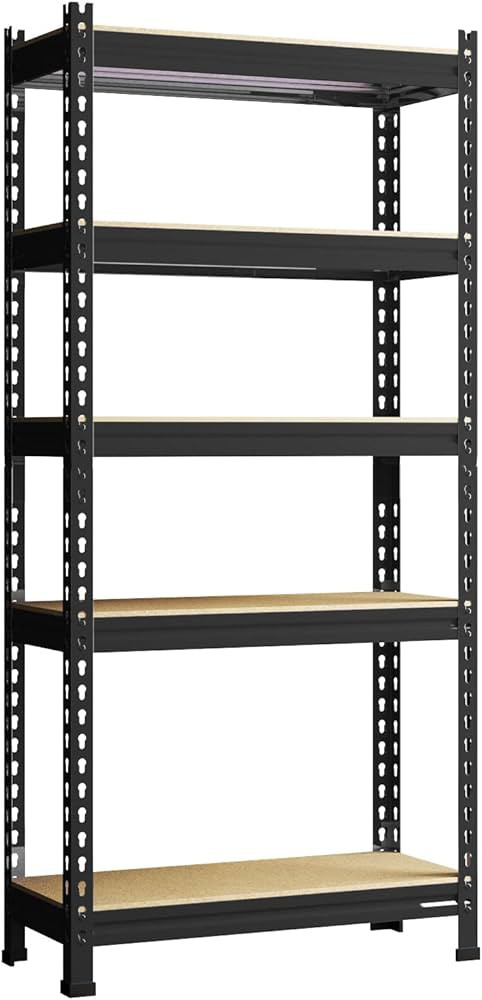 PrimeZone Storage Shelves 5 Tier Adjustable Garage Storage Shelving, Heavy Duty Metal Storage Uti... | Amazon (US)