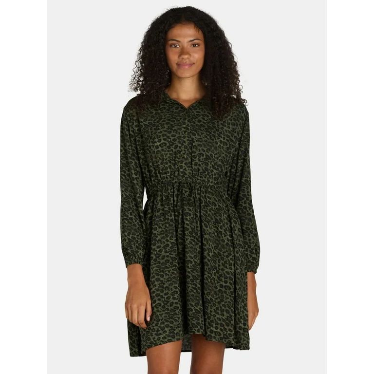 Time and Tru Soft Shirtdress, Women's and Women's Plus, Size 1X-4X | Walmart (US)