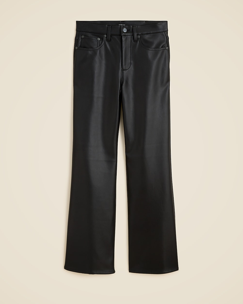 Petite Charley kickout cropped pant in faux leather | J. Crew US