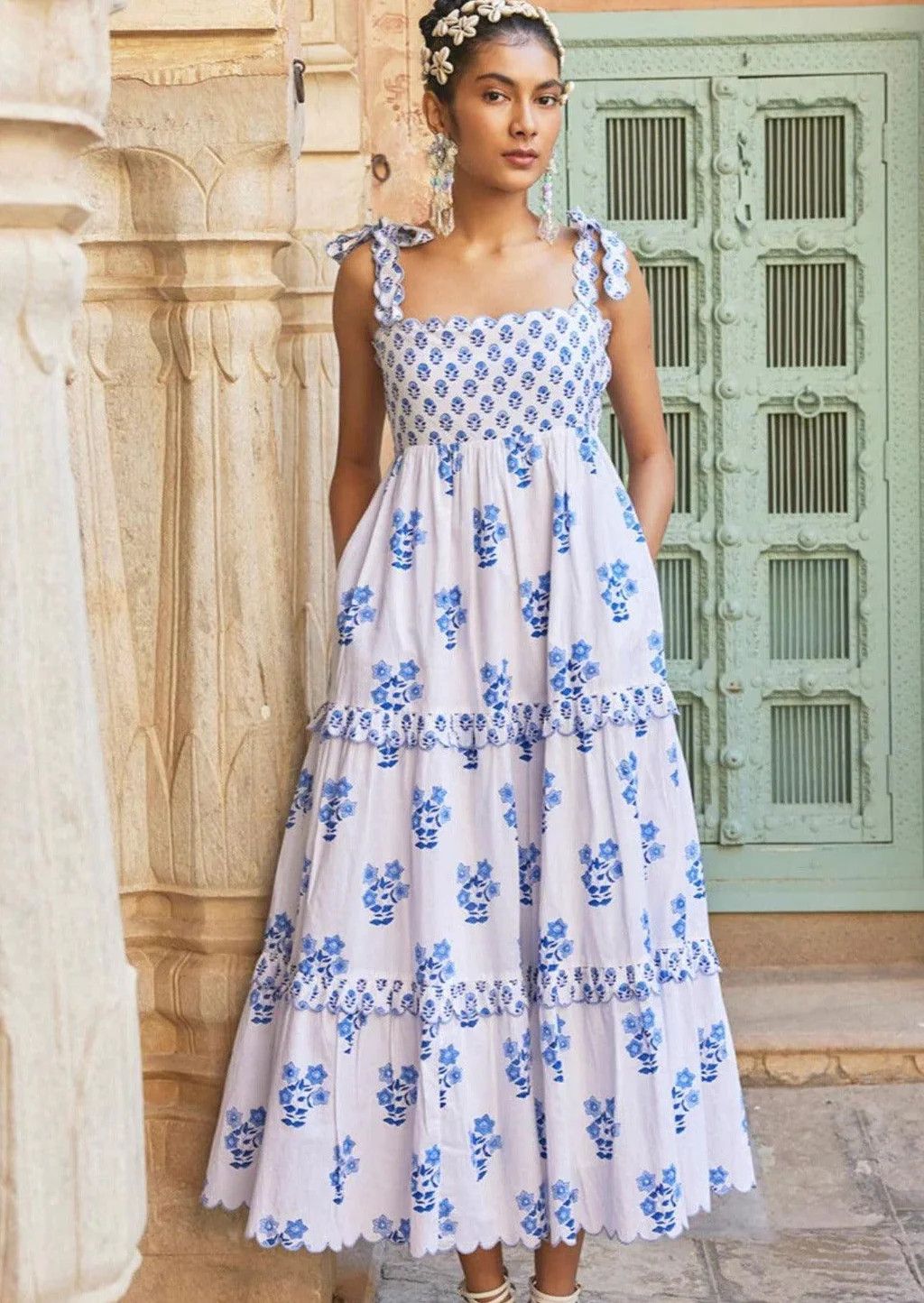 Athens Dress in Sky Daffodil | outdazl