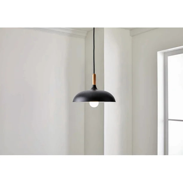 Better Homes & Gardens All-Metal Pendant Light Black, 1 A19 Bulb Included - Walmart.com | Walmart (US)