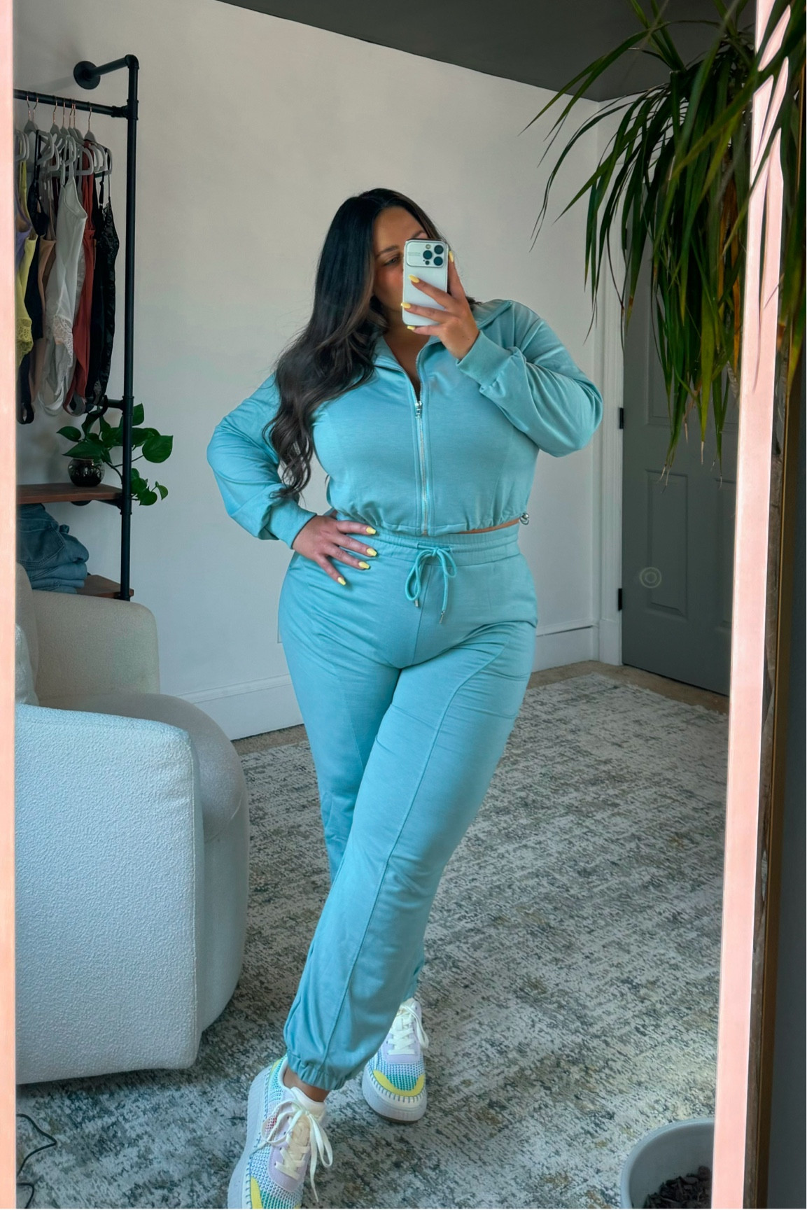 Midsize travel outfit idea, wearing a size XL (I’m 14-16 & 5’2”) 

Lightweight sweatpant material 

#matchingsets #loungewear #traveloutfits #loungesets #size14 #size16 #easyoutfits 

#LTKMidsize #LTKTravel #LTKStyleTip