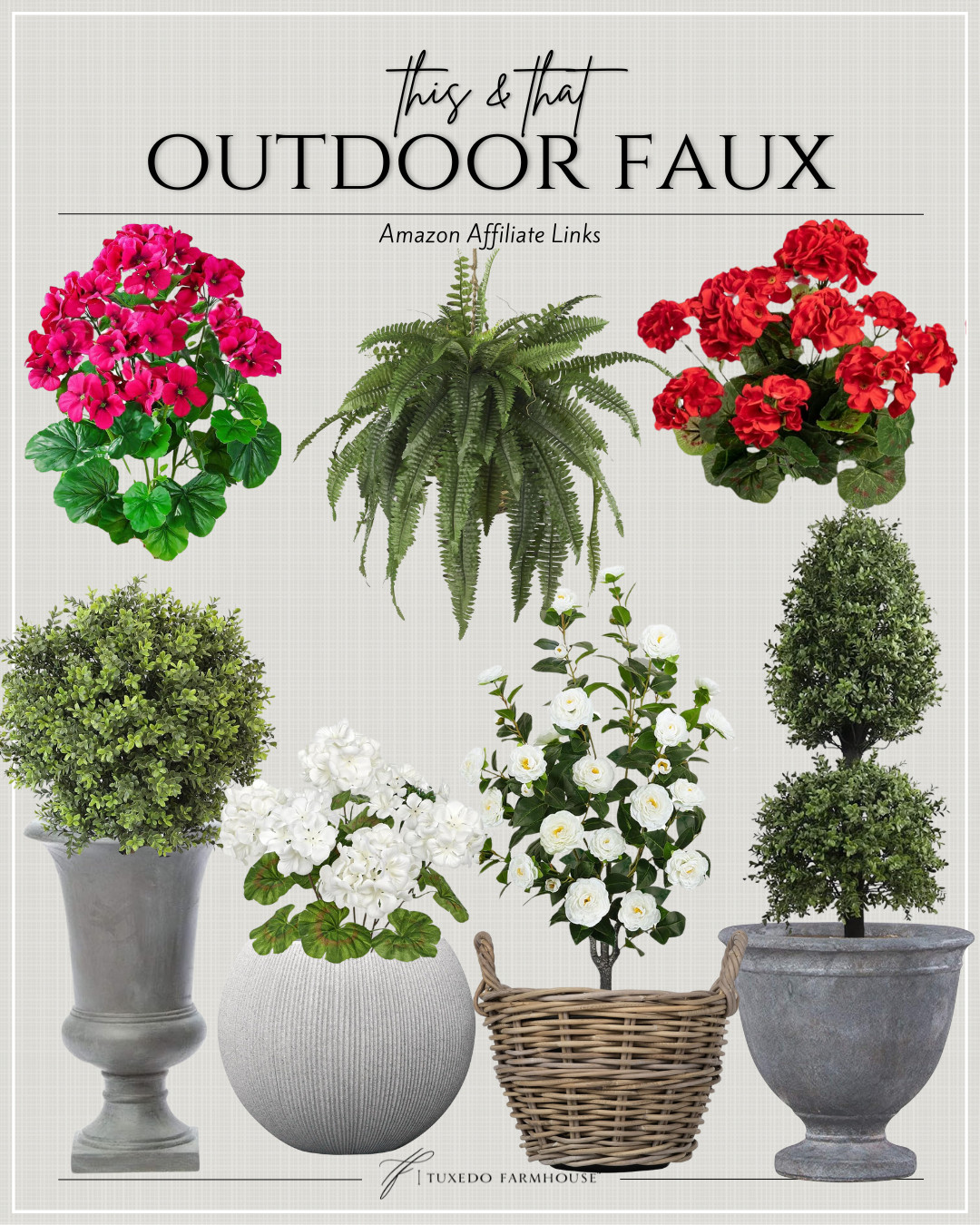 This & That Outdoor Faux

Faux flora that looks so real!

Seasonal, home decor, spring, flowers, trees, bushes, shrubs, topiaries, planters, baskets, vases 

 #LTKSeasonal #LTKHome #LTKFindsUnder100