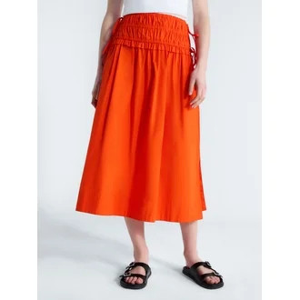 Free Assembly Women's and Women's Plus Smocked Drawstring Cotton Maxi Skirt, Sizes XS-4X | Walmart (US)