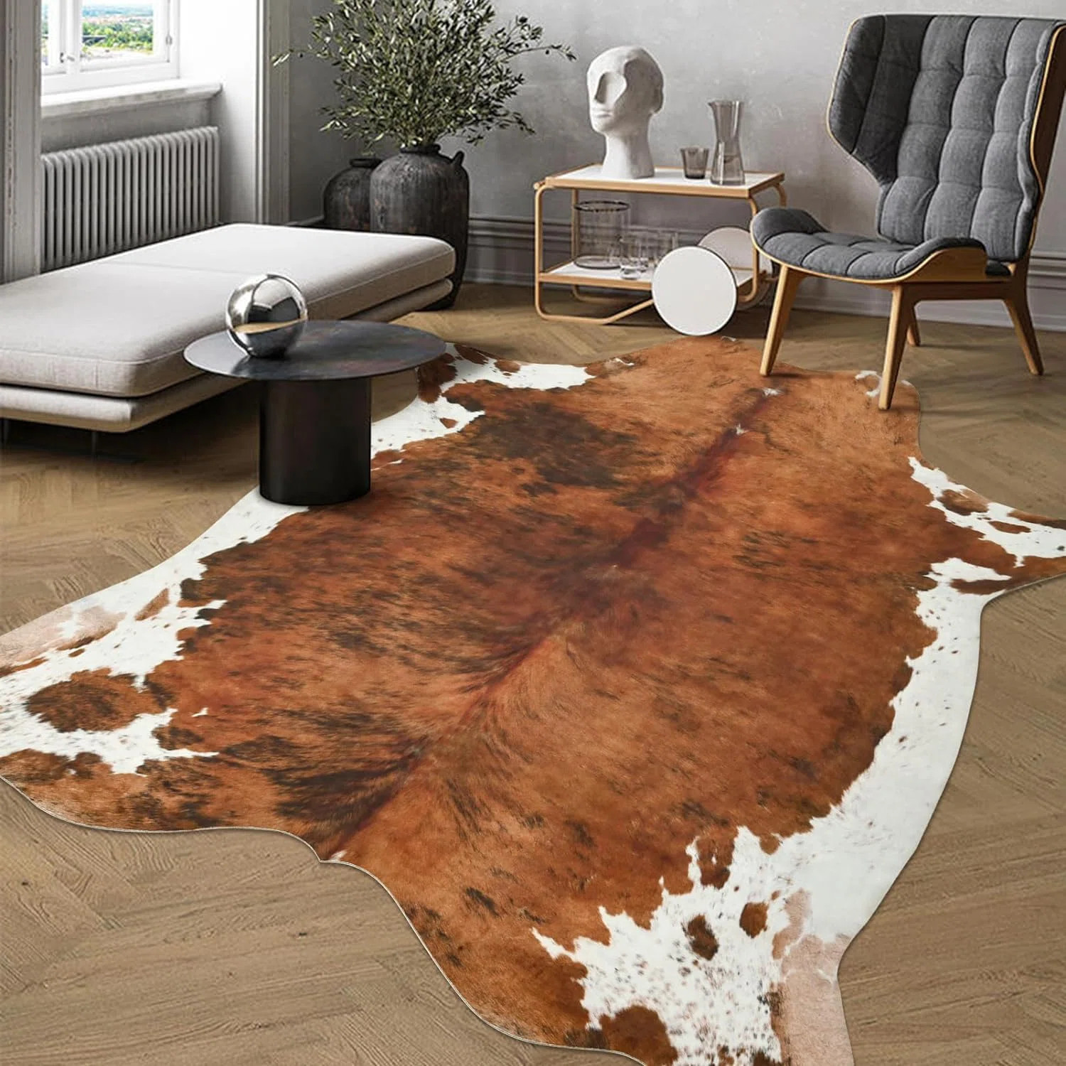 Faux Cowhide Animal Print Indoor Rug | Wayfair North America