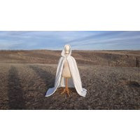 Ivory Bridal Cape Fleece & Faux Fur Hooded Cloak Winter Wedding Renaissance Medievel Clothing Storybook Fairytale | Etsy (US)