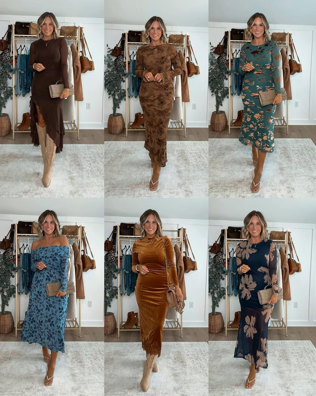 These dresses have you covered for every single fall event, whether you're heading to a wedding, date night, bridal or baby showers! I am 5’6 143lbs wearing size small in all dresses and shoes run true to size 

 #LTKootd #LTKSeasonal #LTKWedding