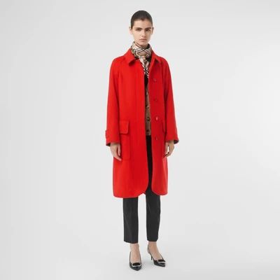 Cashmere Car Coat in Bright Red - Women | Burberry United States | Burberry (US)