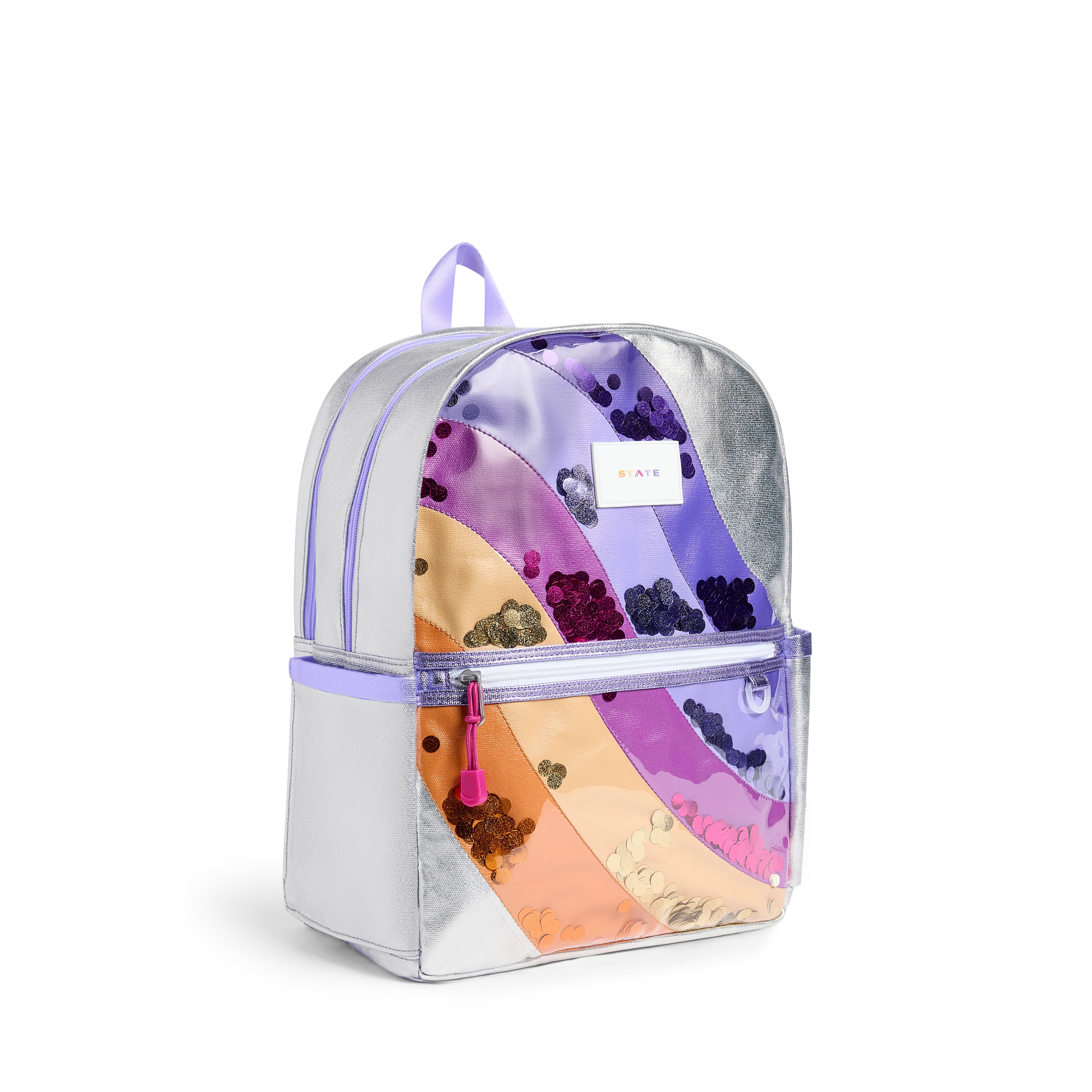 STATE Bags | Kane Double Pocket Backpack Metallic Sequin Wave | STATE Bags