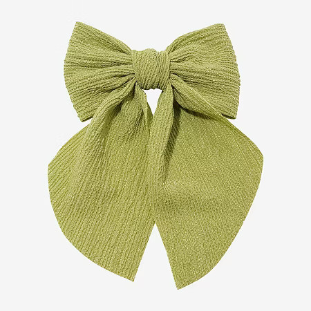 Arizona Green Textured Hair Bow, One Size, Green | JCPenney
