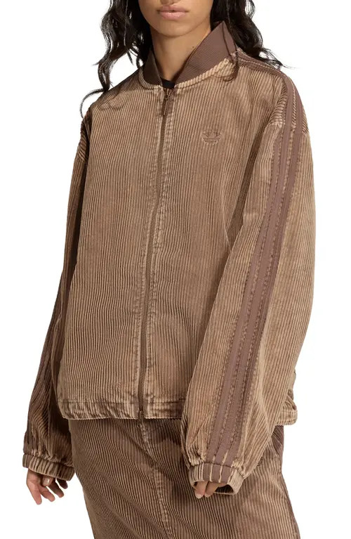 adidas Originals Cotton Corduroy Jacket in Earth Strata at Nordstrom, Size X-Small | Nordstrom
