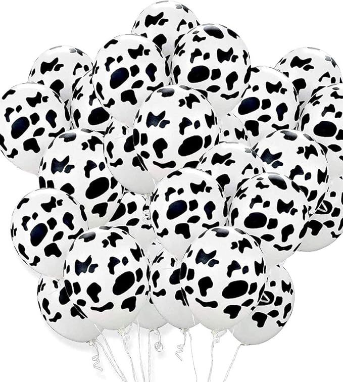 25 PCS Cow Balloons Funny Cow Print Balloons For Children's Party Western Cowboy Theme for Kids B... | Amazon (US)